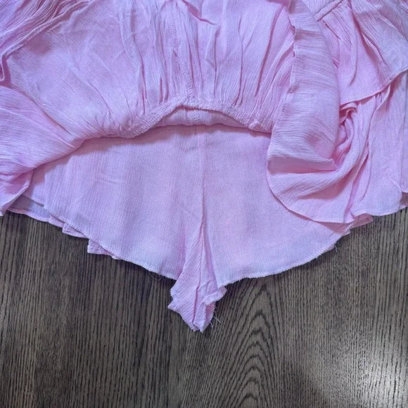 Mixology Gab Kate Ruffle Mini Skort Baby Pink Size Small NWT $58 - Picture 6 of 7